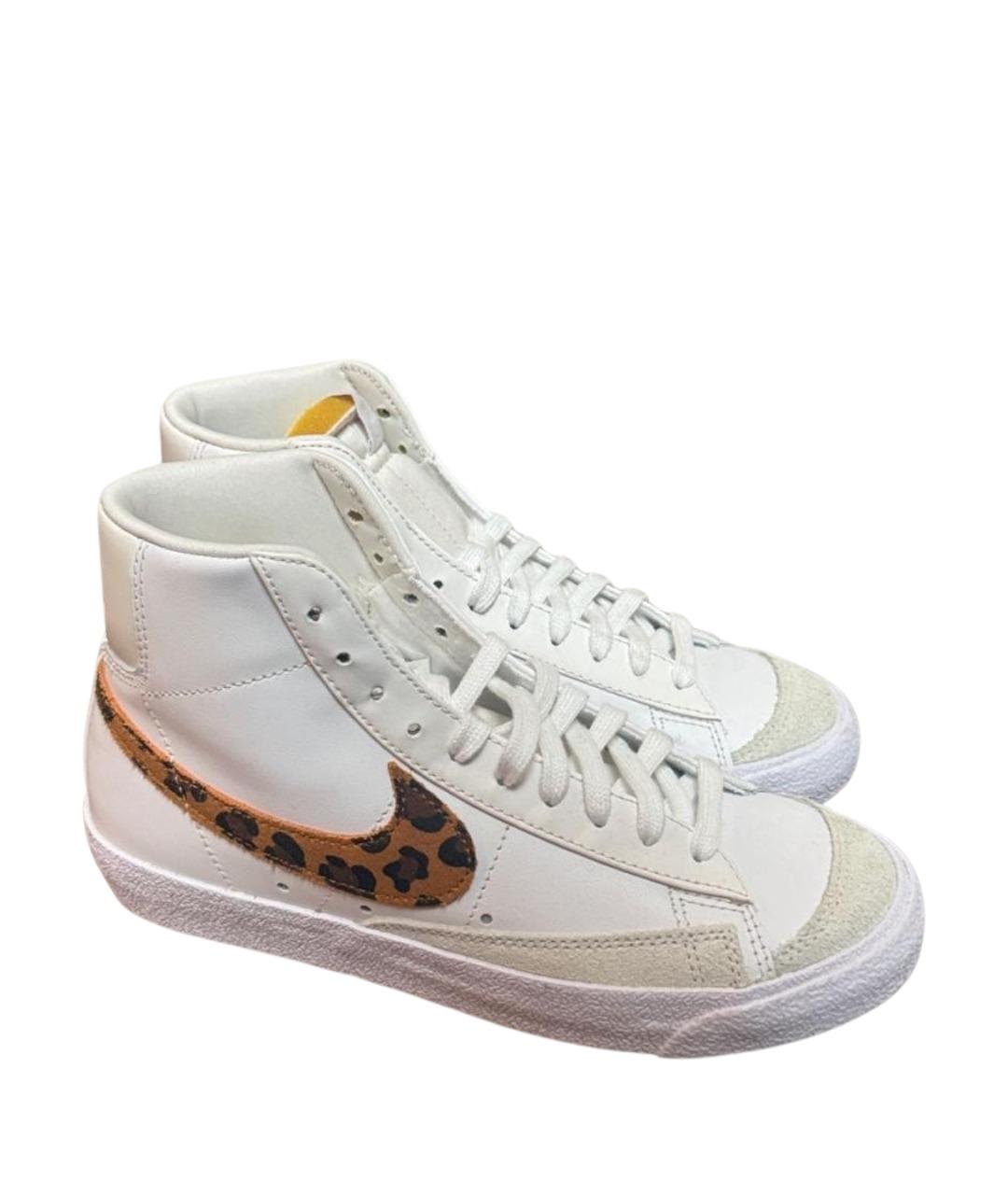 NIKE Белые синтетические кеды, фото 1