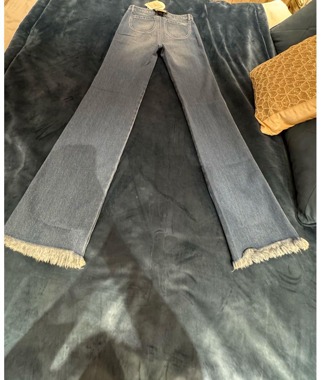 CHLOE Синие хлопковые джинсы клеш, фото 3