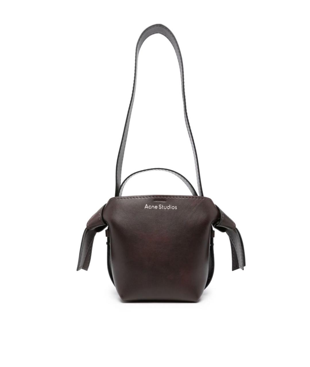 ACNE STUDIOS Коричневая кожаная сумка через плечо, фото 4