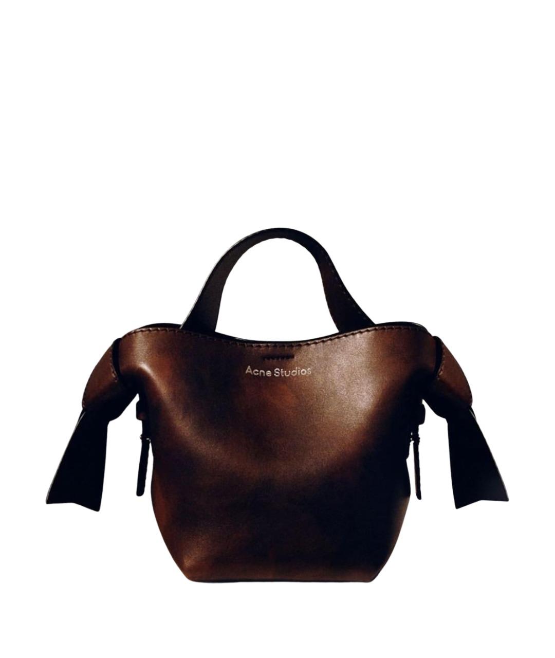 ACNE STUDIOS Коричневая кожаная сумка через плечо, фото 1