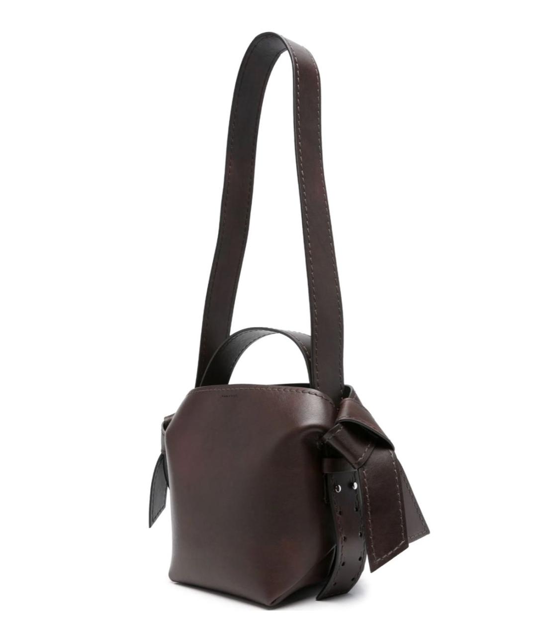 ACNE STUDIOS Коричневая кожаная сумка через плечо, фото 5