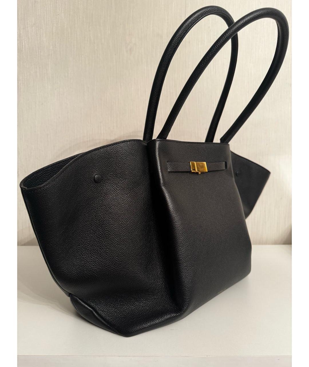 DEMELLIER Черная кожаная сумка тоут, фото 2