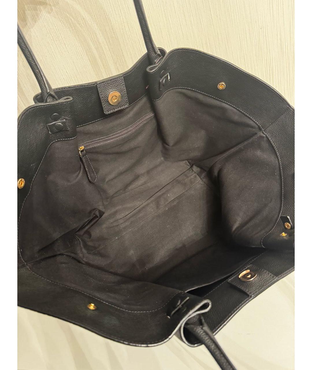 DEMELLIER Черная кожаная сумка тоут, фото 4