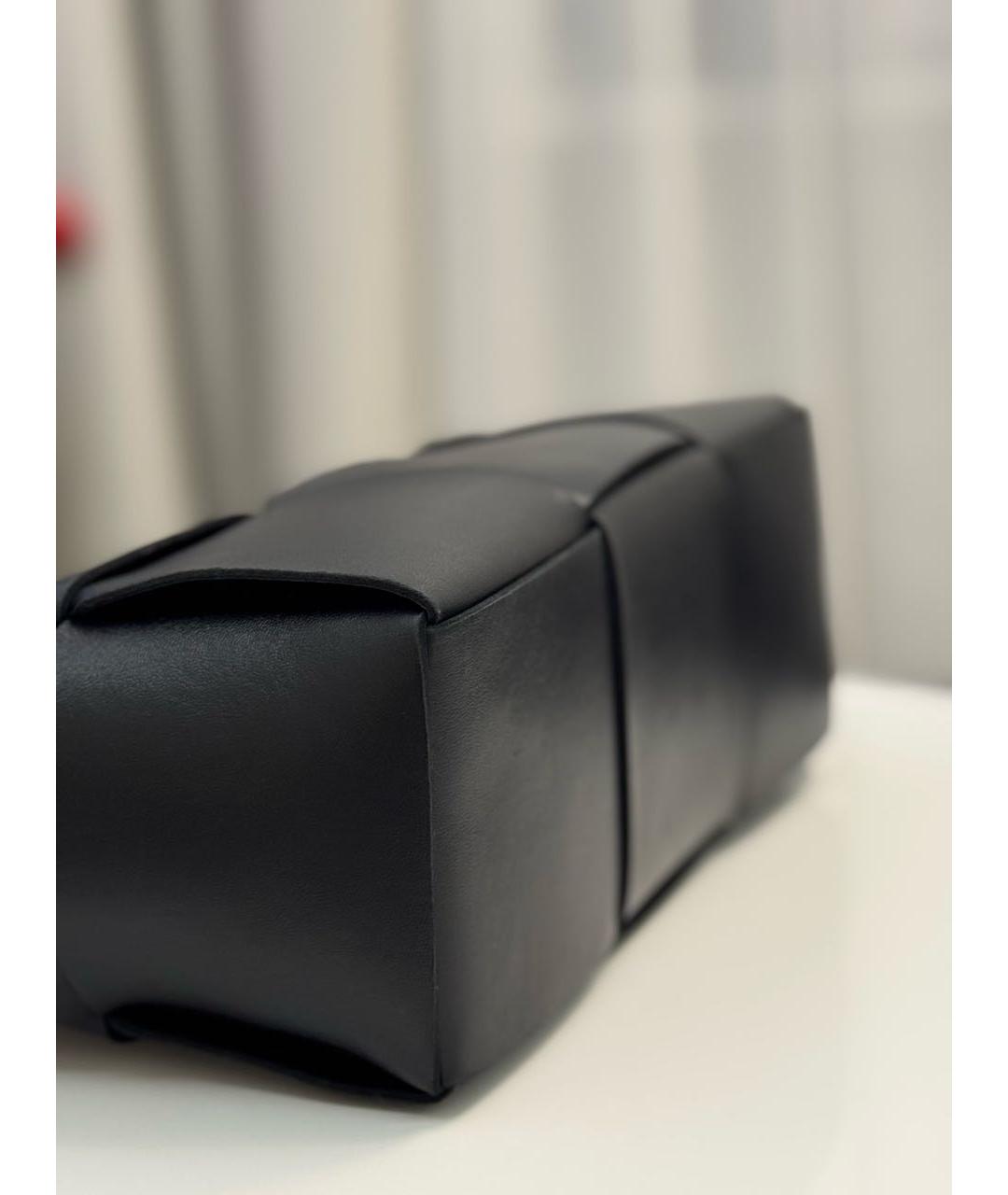 BOTTEGA VENETA Черная кожаная сумка тоут, фото 6