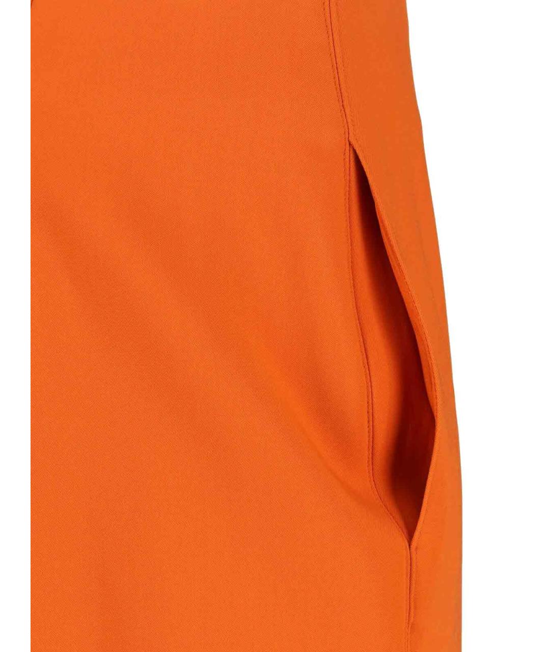 SAINT LAURENT Оранжевая вискозная юбка миди, фото 4