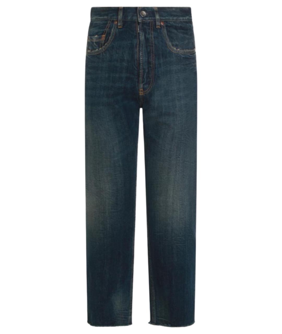MAISON MARGIELA Синие хлопко-полиэстеровые прямые джинсы, фото 1