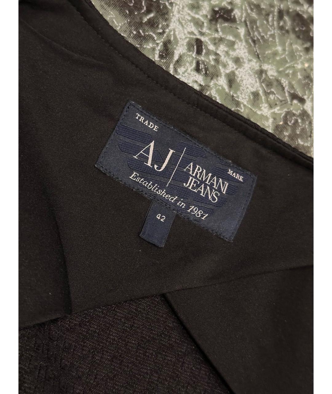 ARMANI JEANS Черный полиэстеровый жакет/пиджак, фото 2