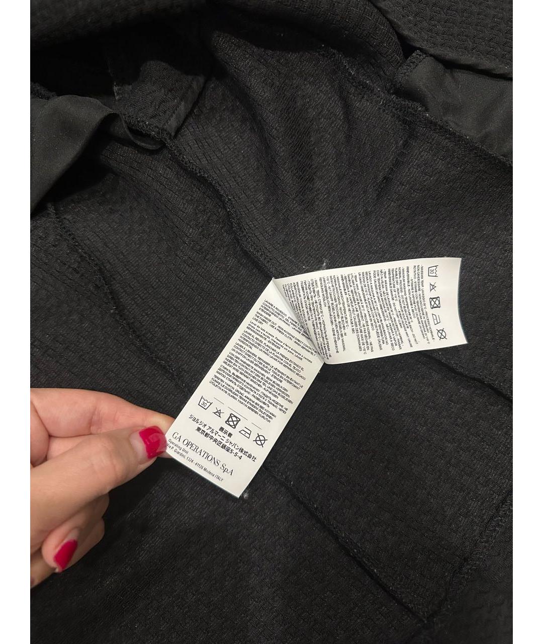 ARMANI JEANS Черный полиэстеровый жакет/пиджак, фото 5