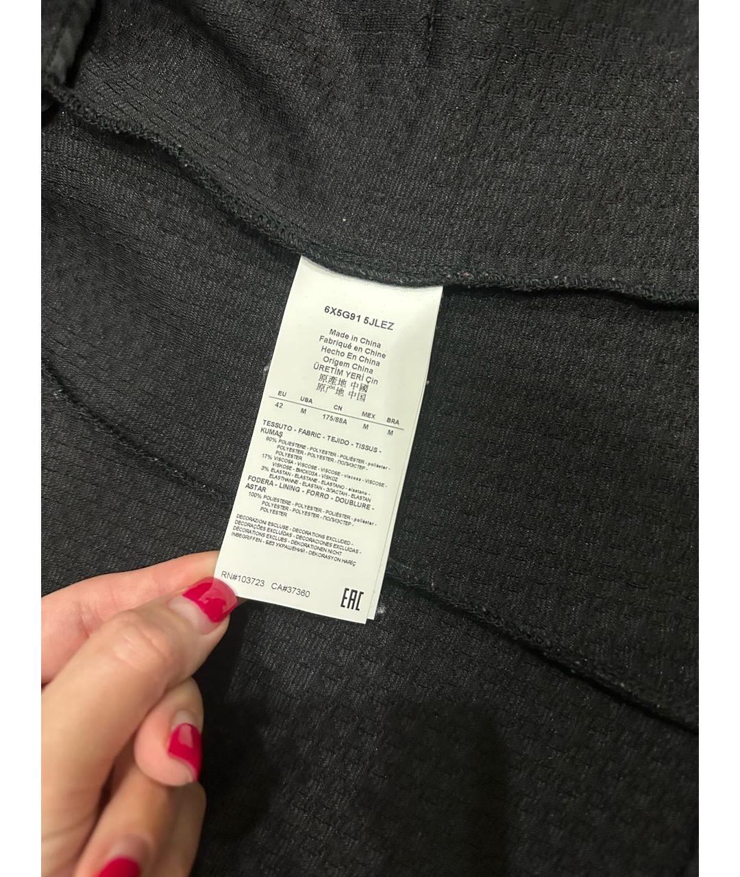 ARMANI JEANS Черный полиэстеровый жакет/пиджак, фото 4