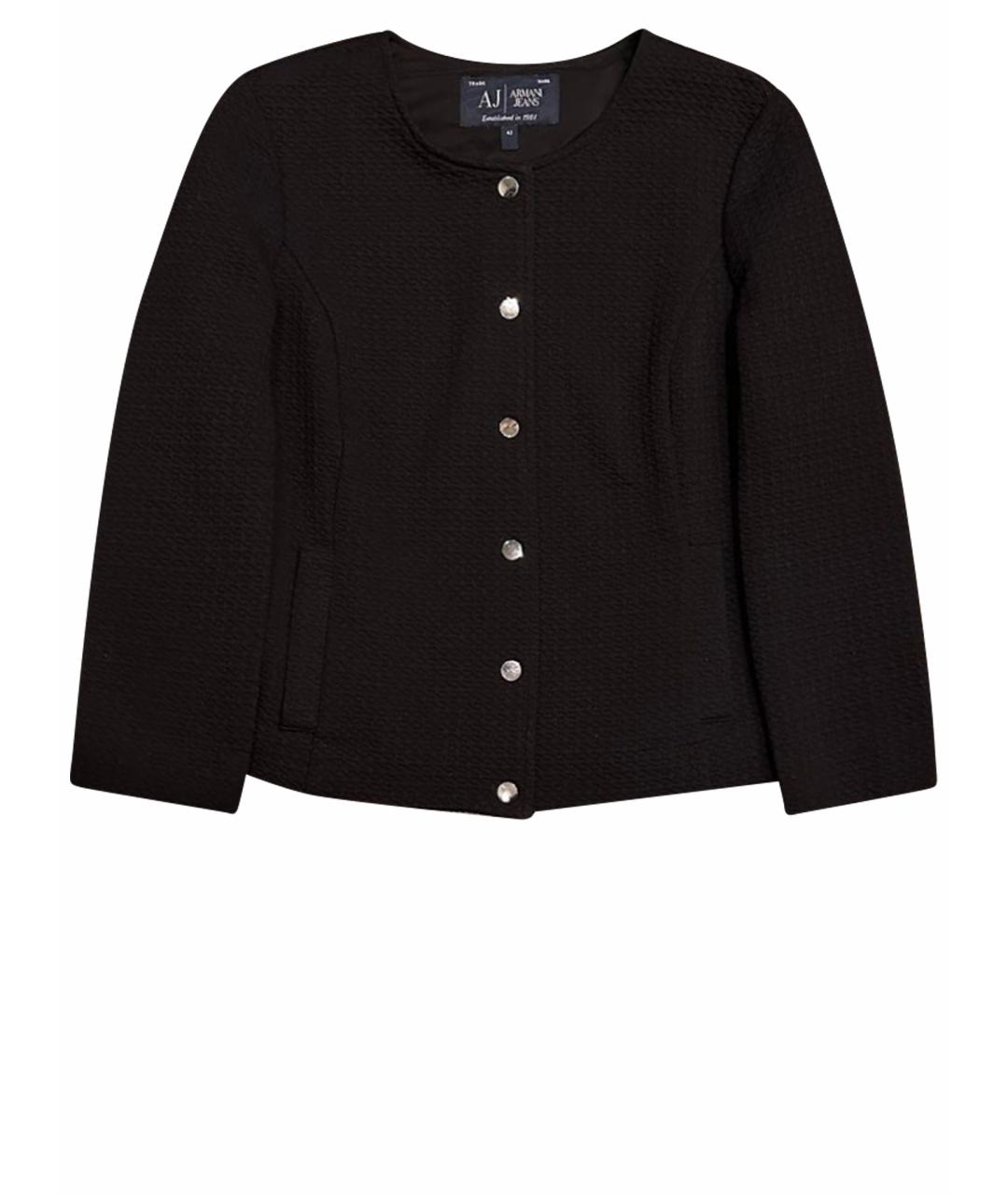 ARMANI JEANS Черный полиэстеровый жакет/пиджак, фото 1
