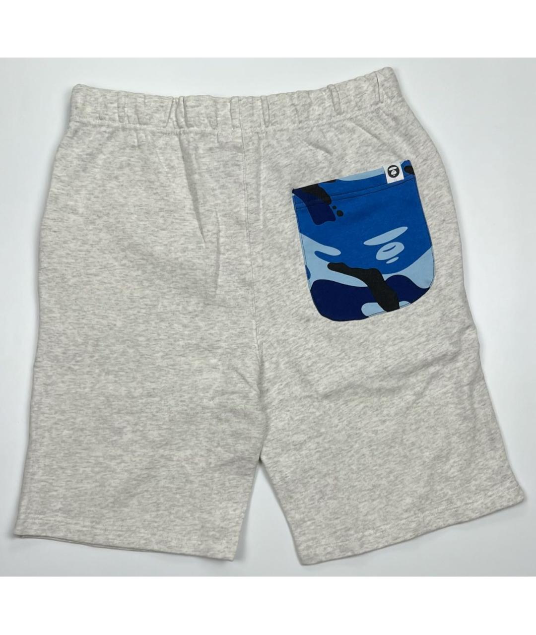 A BATHING APE Серебряные хлопковые шорты, фото 2