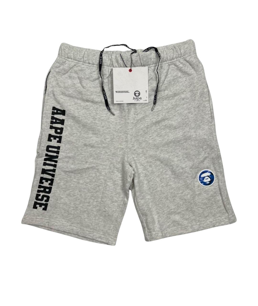 A BATHING APE Серебряные хлопковые шорты, фото 1