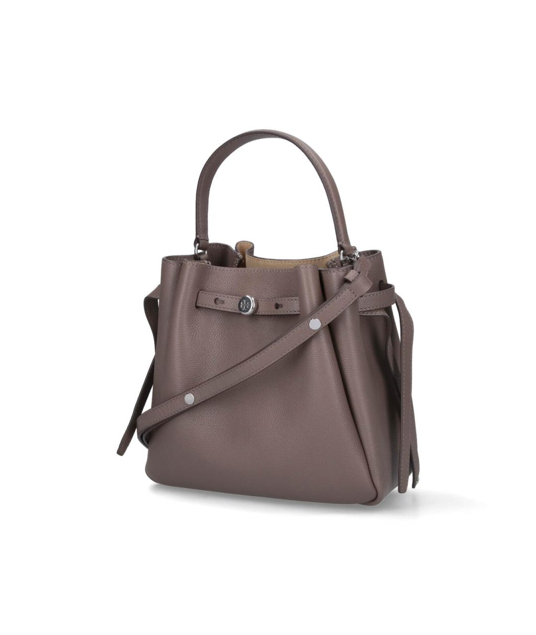 TORY BURCH Коричневая кожаная сумка с короткими ручками, фото 2