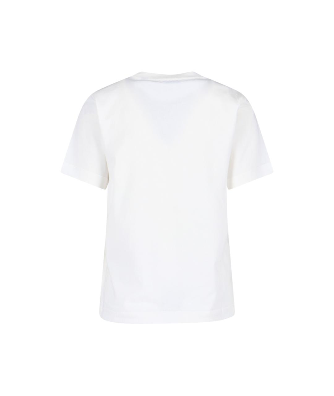BURBERRY Белая хлопковая футболка, фото 2