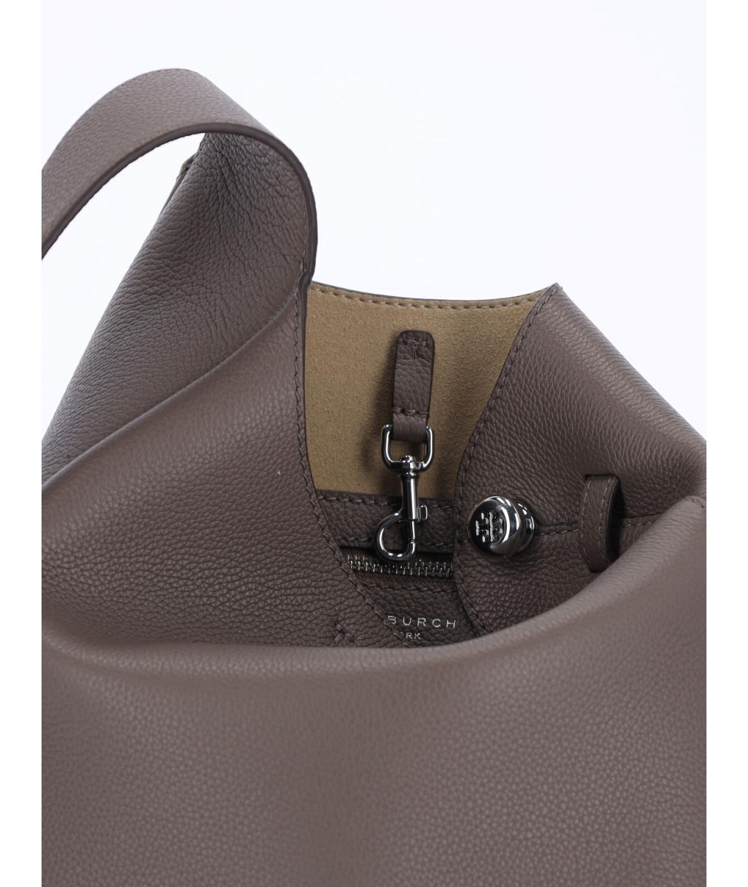TORY BURCH Коричневая кожаная сумка через плечо, фото 4