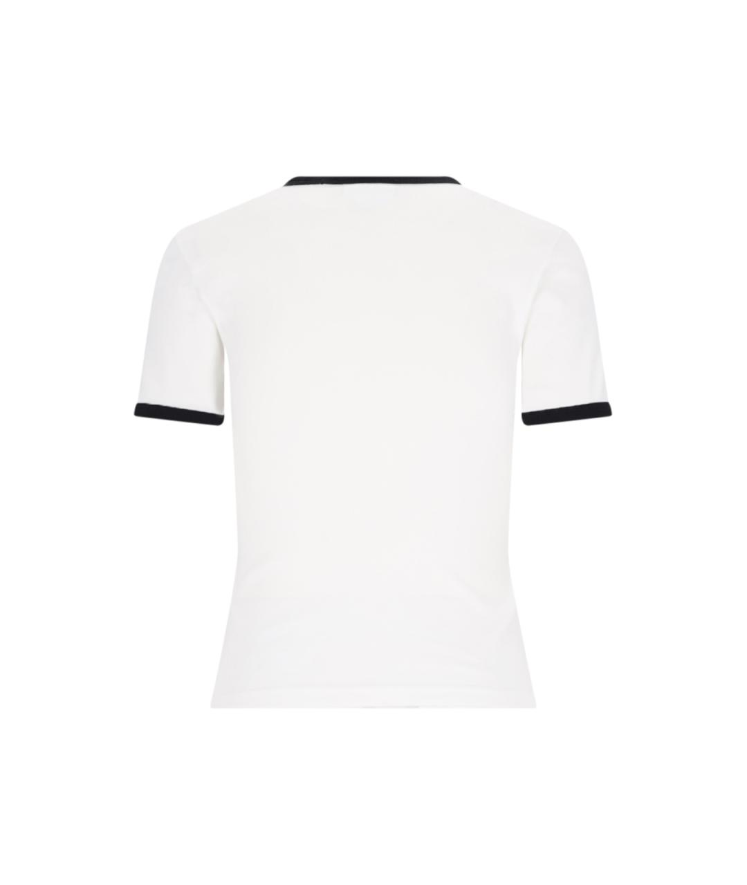 COURREGES Белая хлопковая футболка, фото 2