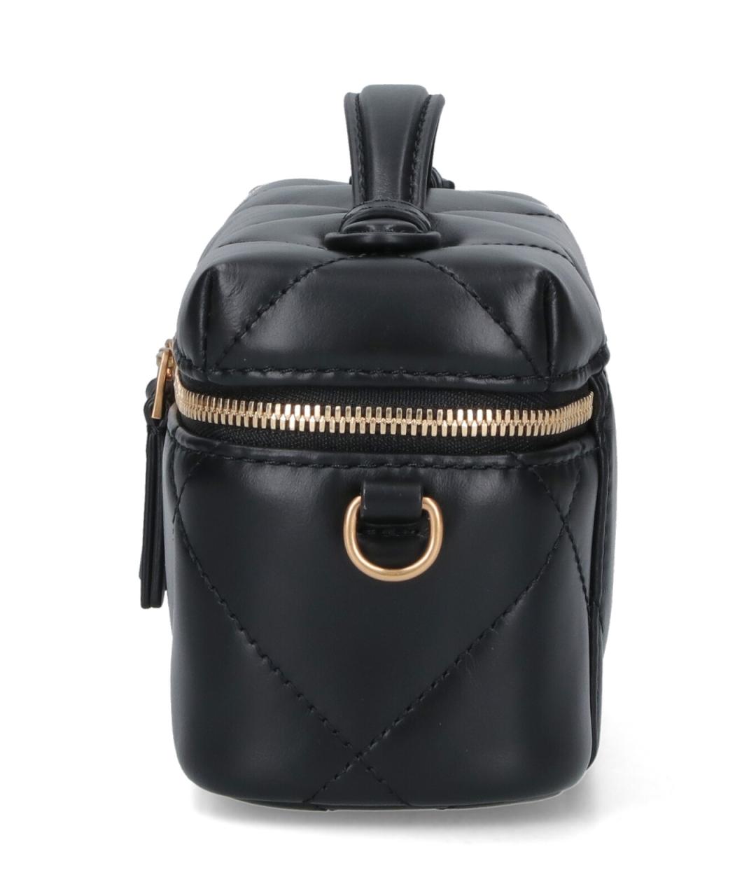 TORY BURCH Черная кожаная сумка с короткими ручками, фото 5