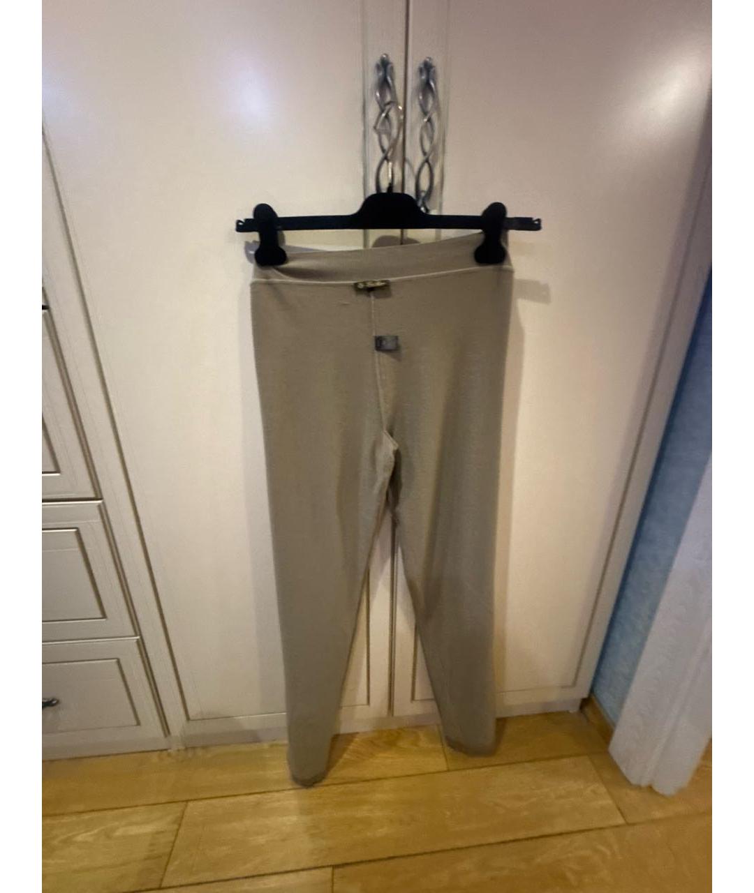 LORO PIANA Коричневые кашемировые леггинсы и велосипедки, фото 3