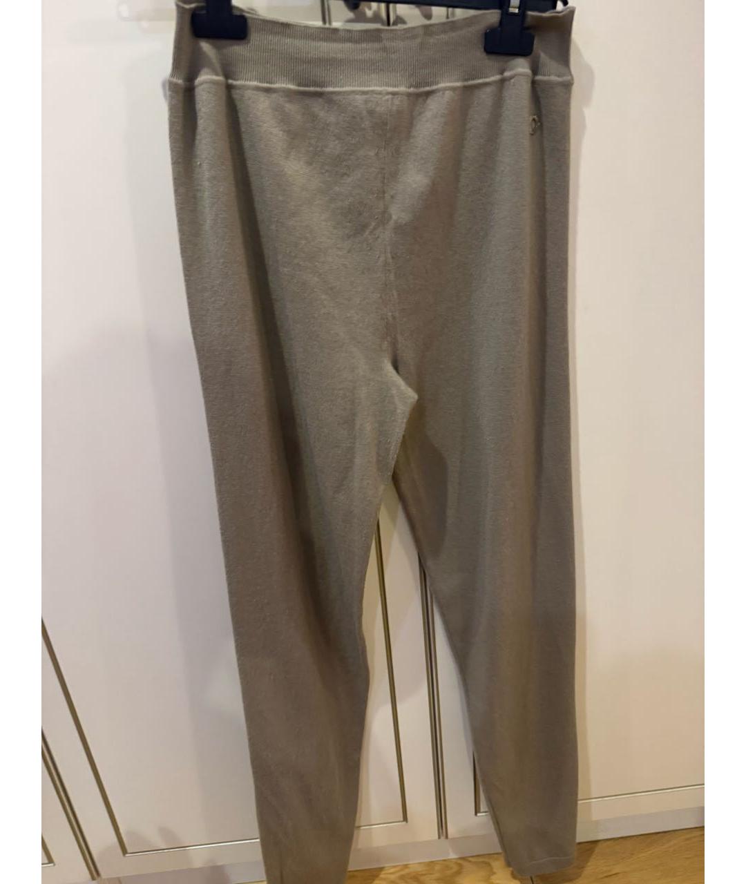 LORO PIANA Коричневые кашемировые леггинсы и велосипедки, фото 5