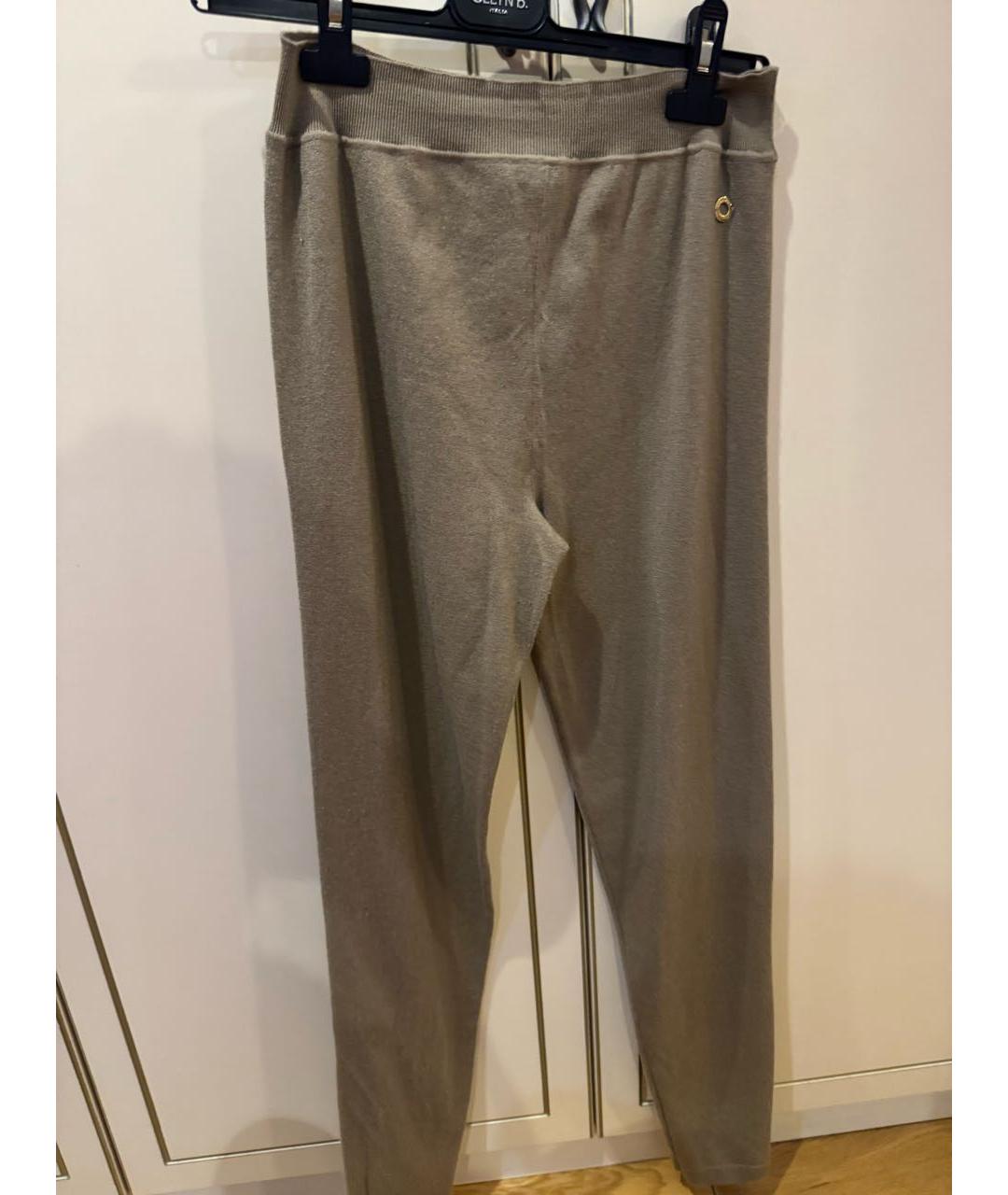 LORO PIANA Коричневые кашемировые леггинсы и велосипедки, фото 2