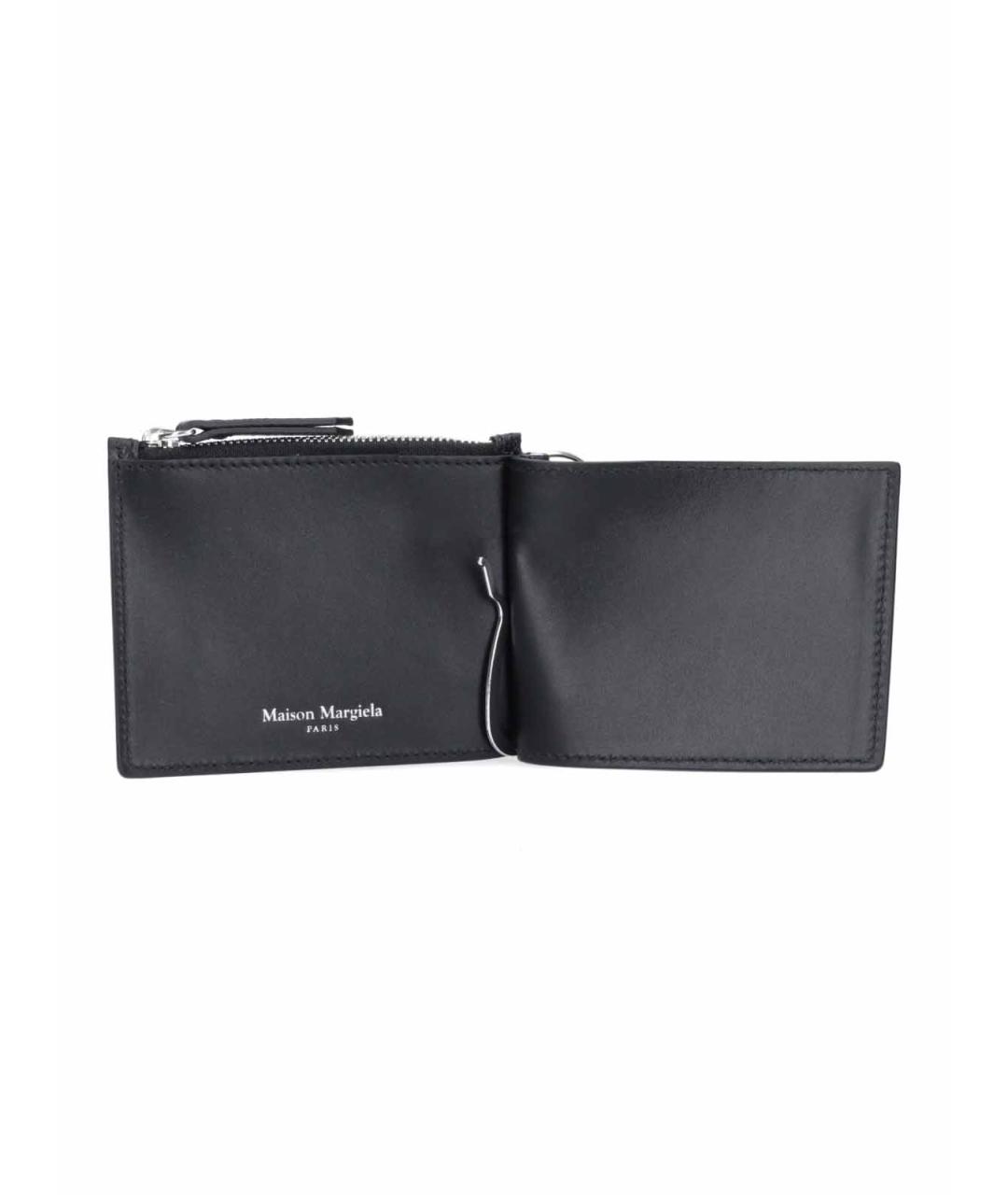 MAISON MARGIELA Черный кожаный кошелек, фото 3