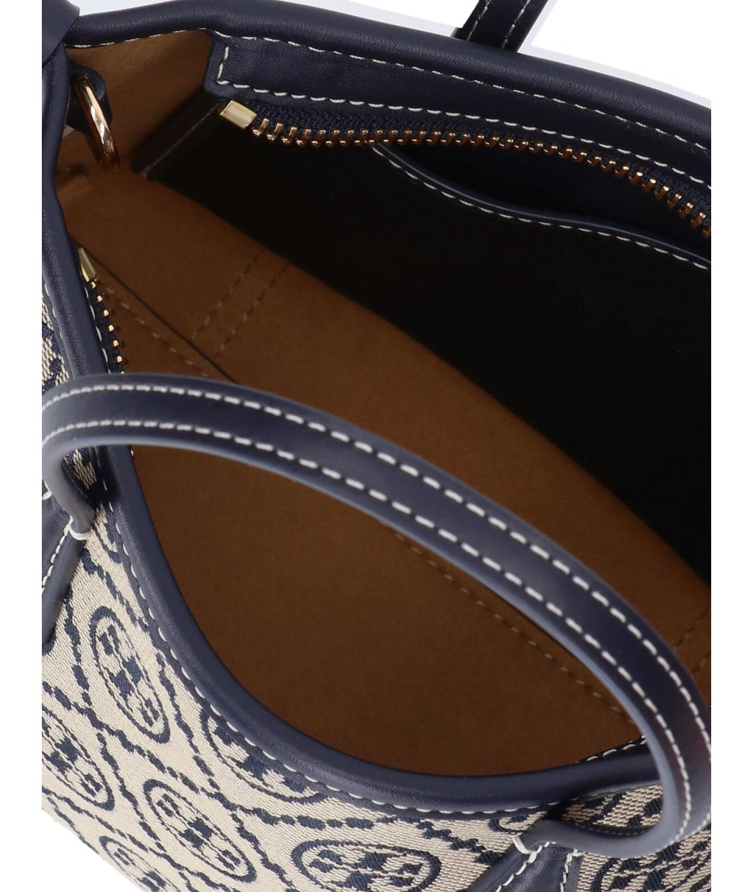 TORY BURCH Синяя хлопковая сумка тоут, фото 4