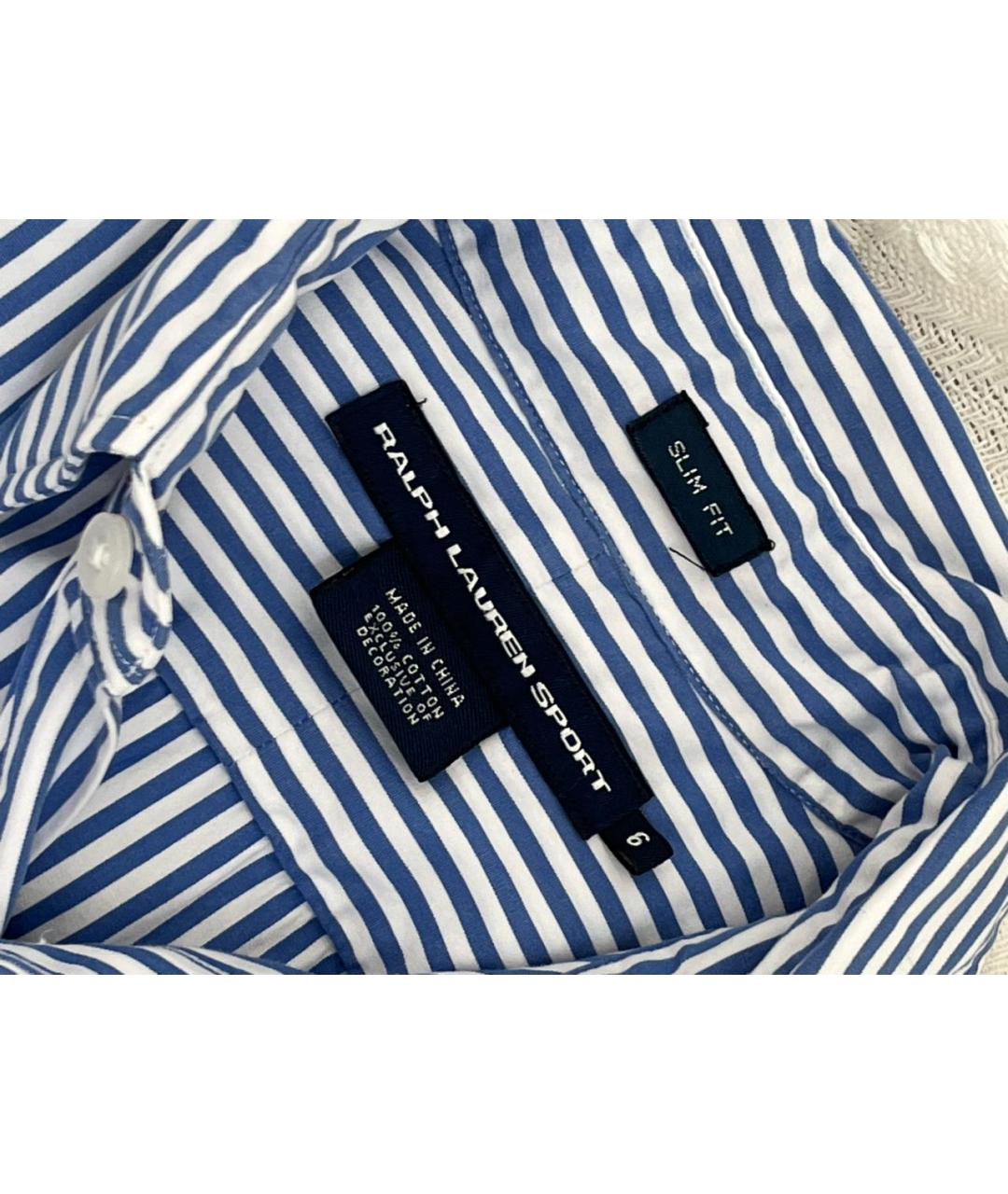 RALPH LAUREN Синяя хлопковая рубашка, фото 2