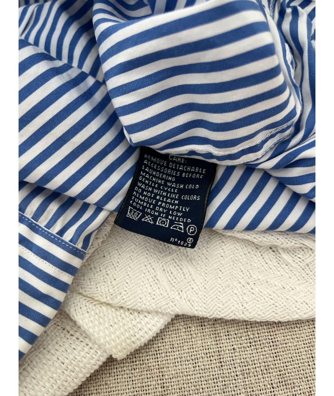 RALPH LAUREN Синяя хлопковая рубашка, фото 3