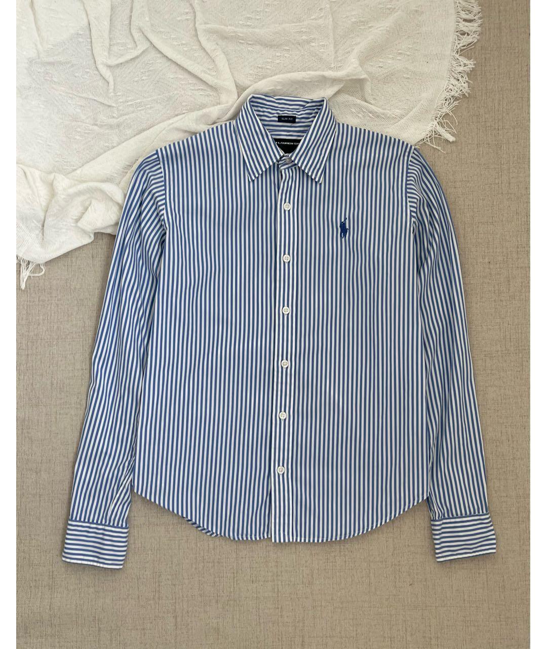 RALPH LAUREN Синяя хлопковая рубашка, фото 6