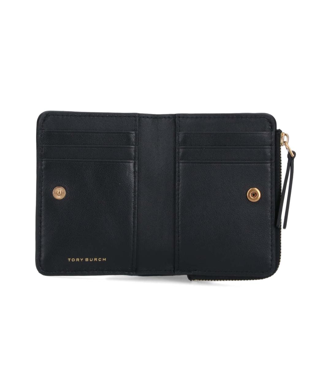 TORY BURCH Черный кожаный кошелек, фото 2