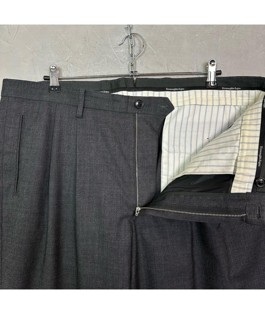 ERMENEGILDO ZEGNA XXX Антрацитовые классические брюки, фото 7