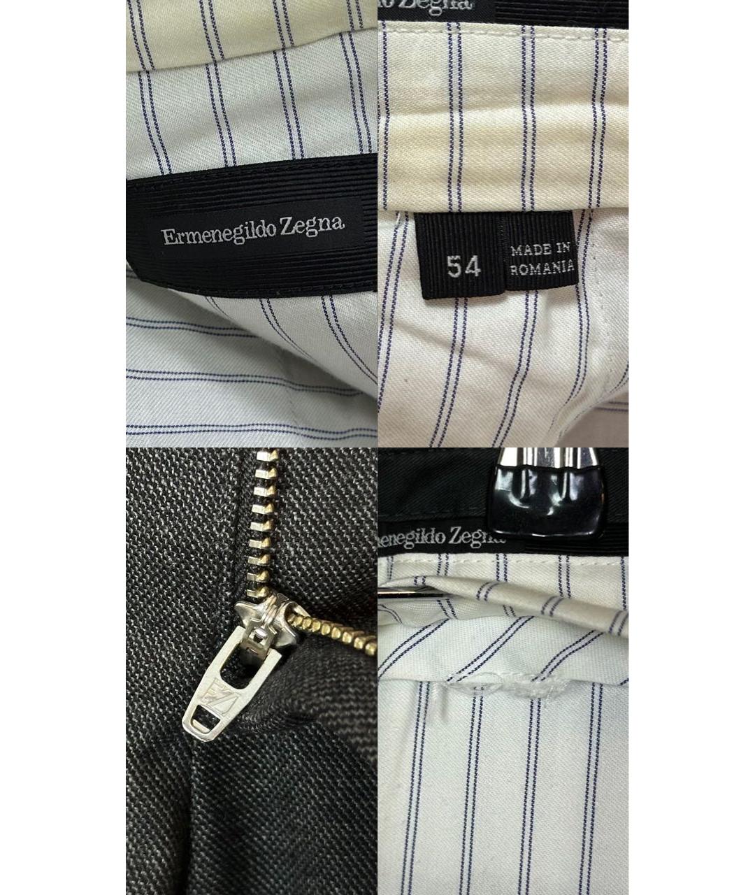 ERMENEGILDO ZEGNA XXX Антрацитовые классические брюки, фото 8