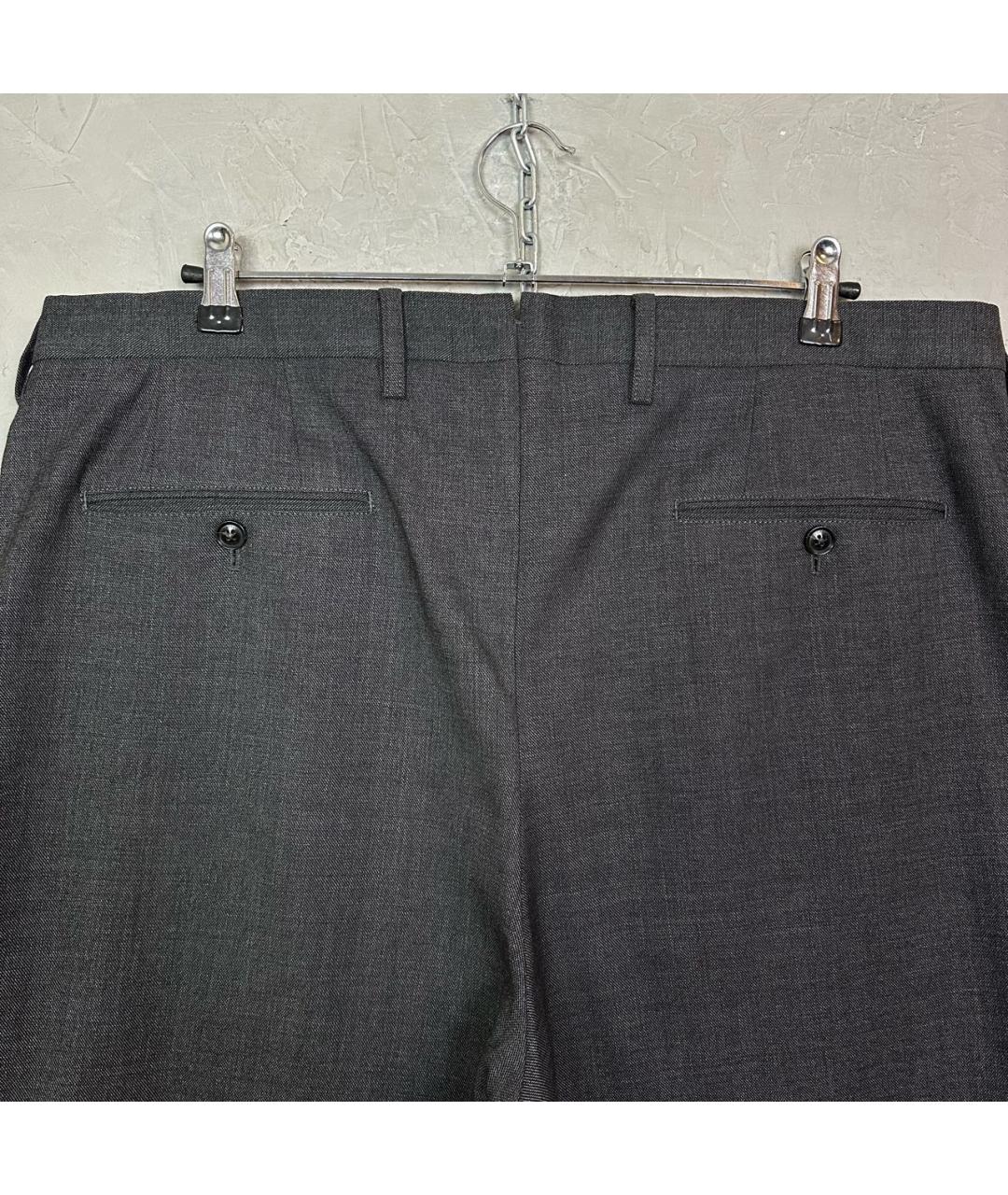 ERMENEGILDO ZEGNA XXX Антрацитовые классические брюки, фото 3