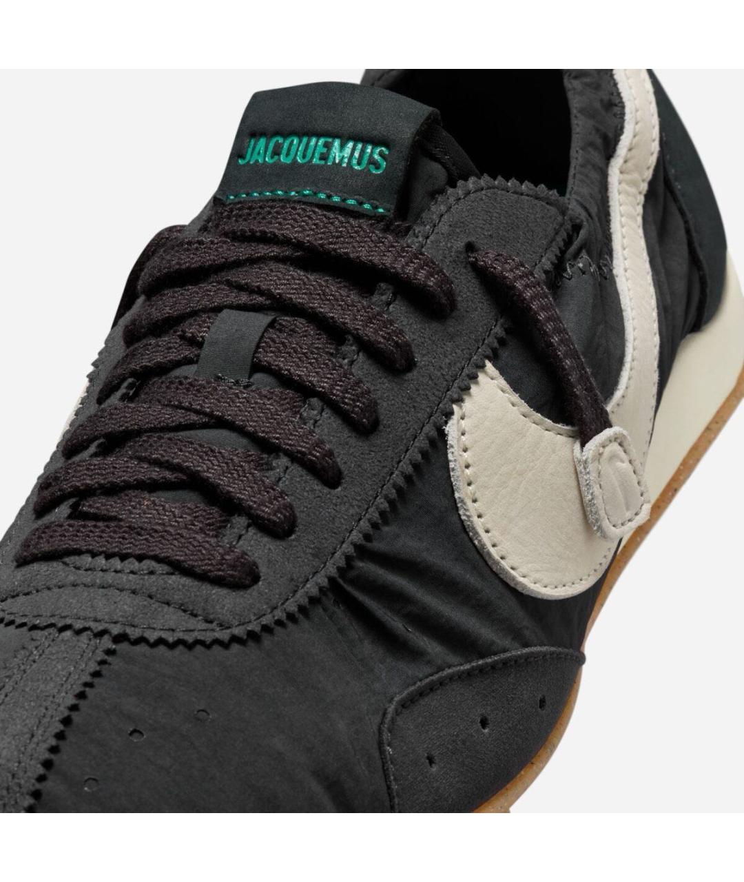 JACQUEMUS Черные текстильные низкие кроссовки / кеды, фото 4
