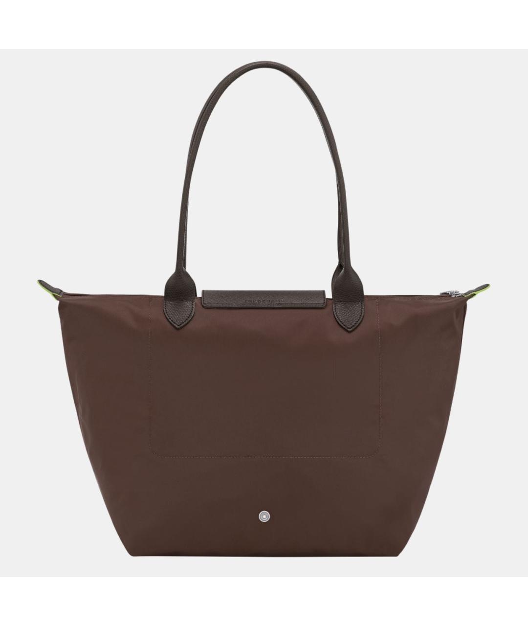 LONGCHAMP Коричневая кожаная сумка тоут, фото 4