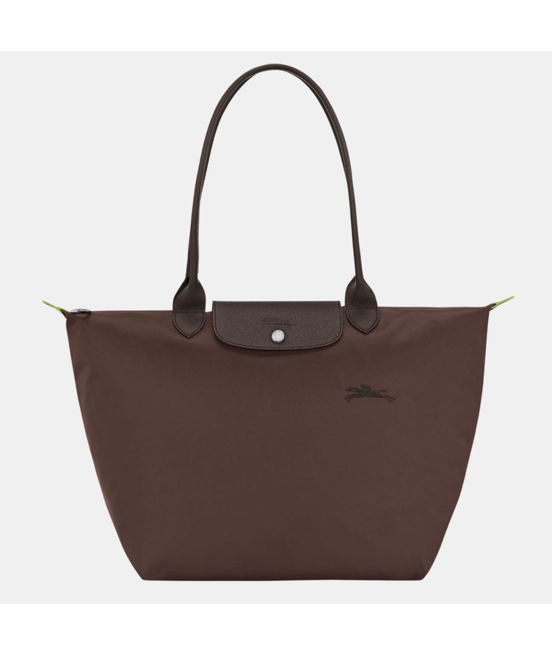 LONGCHAMP Коричневая кожаная сумка тоут, фото 8