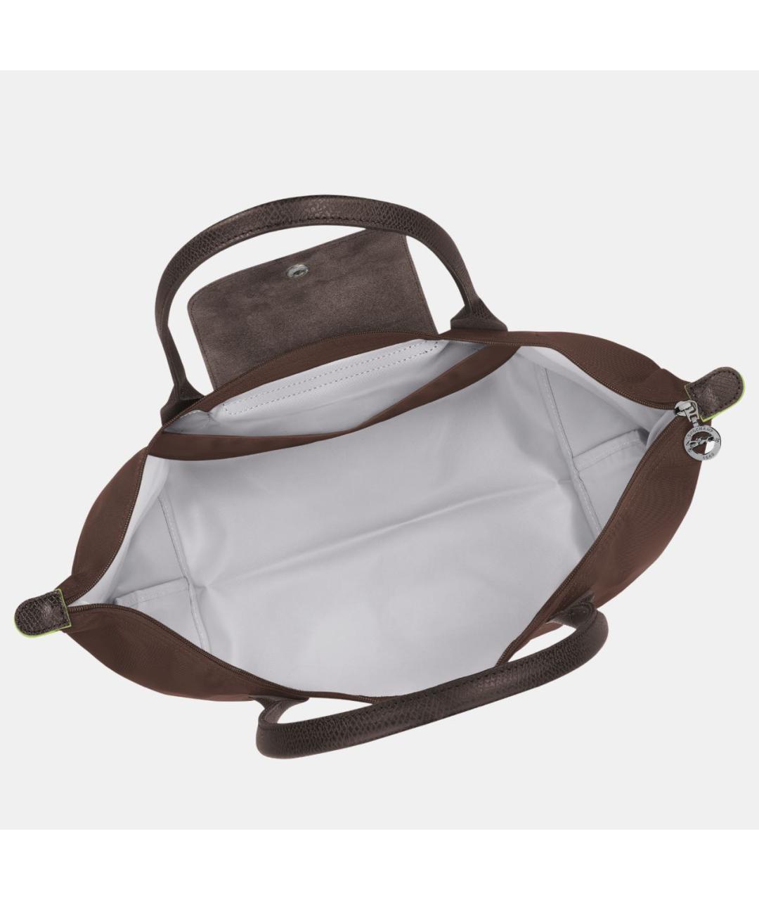 LONGCHAMP Коричневая кожаная сумка тоут, фото 5