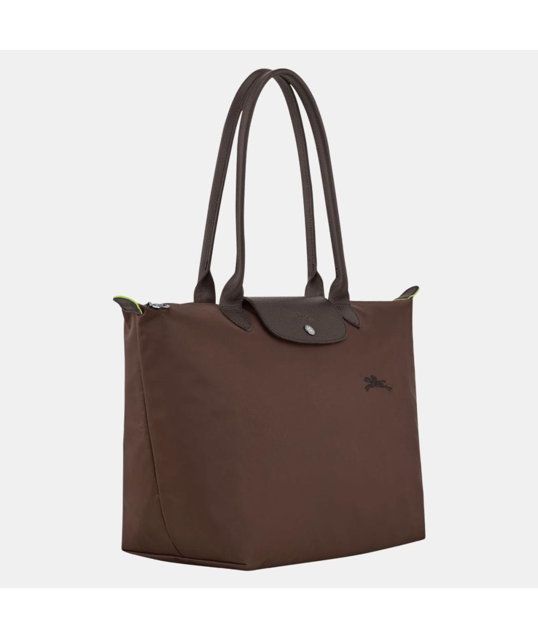 LONGCHAMP Коричневая кожаная сумка тоут, фото 3
