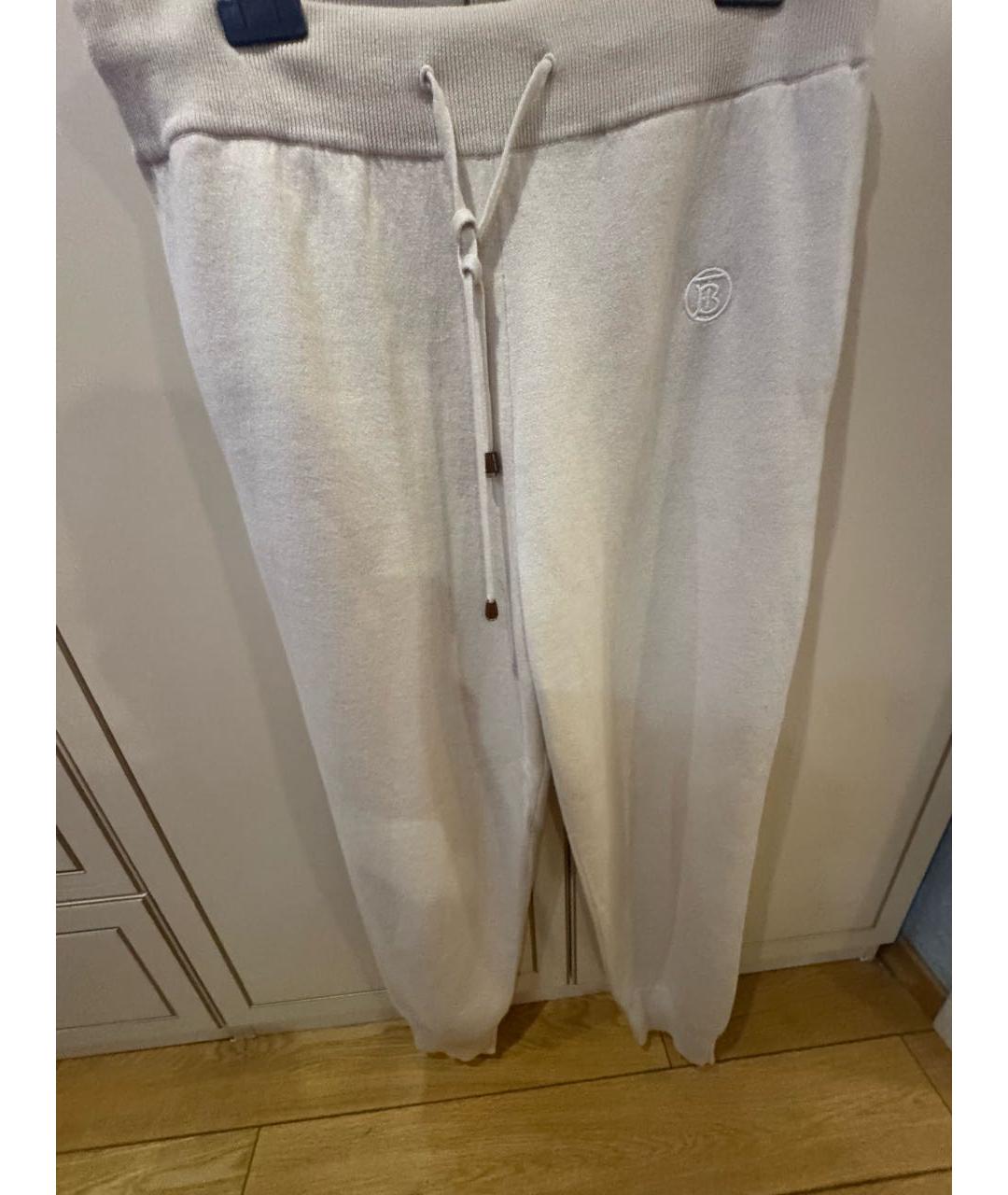 BURBERRY Бежевые кашемировые спортивные брюки и шорты, фото 7