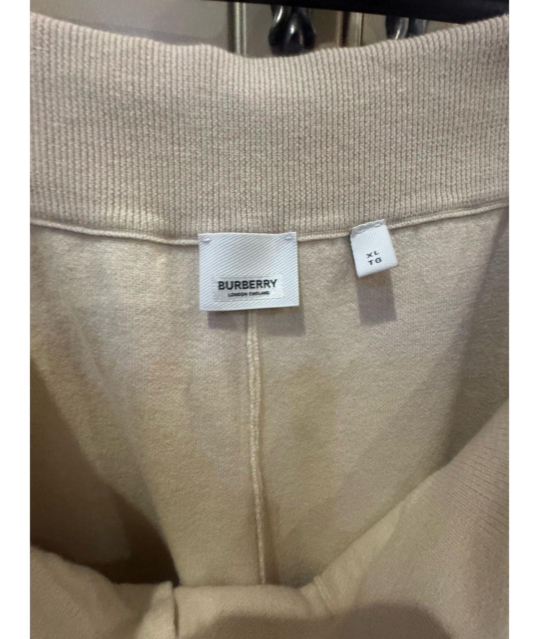 BURBERRY Бежевые кашемировые спортивные брюки и шорты, фото 3