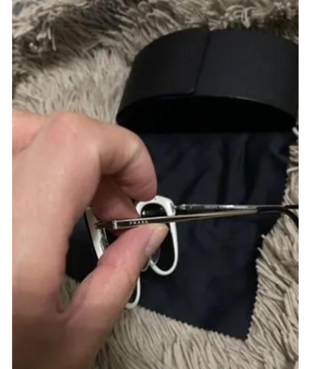 PRADA Черные пластиковые солнцезащитные очки, фото 8