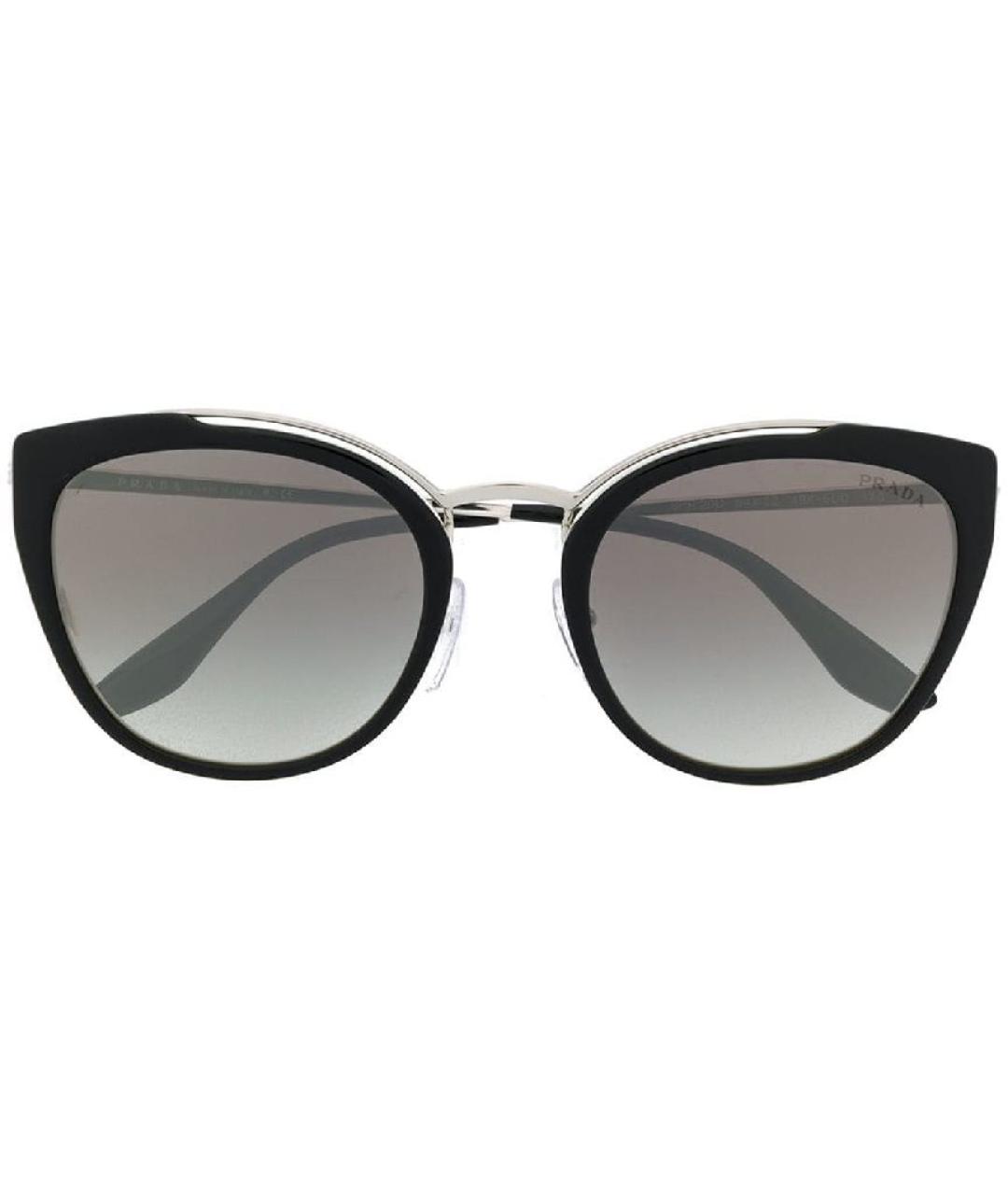 PRADA Черные пластиковые солнцезащитные очки, фото 1