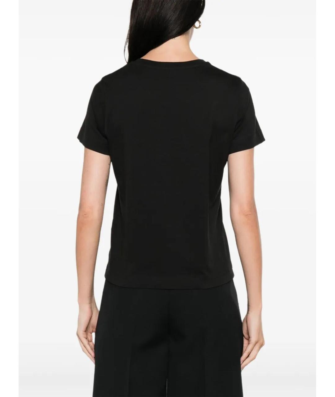 MONCLER Черная хлопковая футболка, фото 4