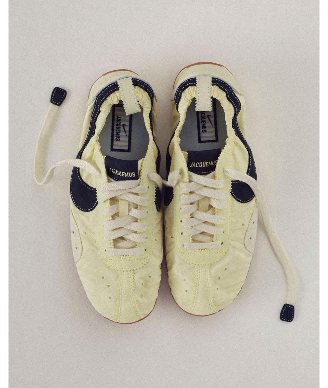 JACQUEMUS Желтые текстильные кеды, фото 2