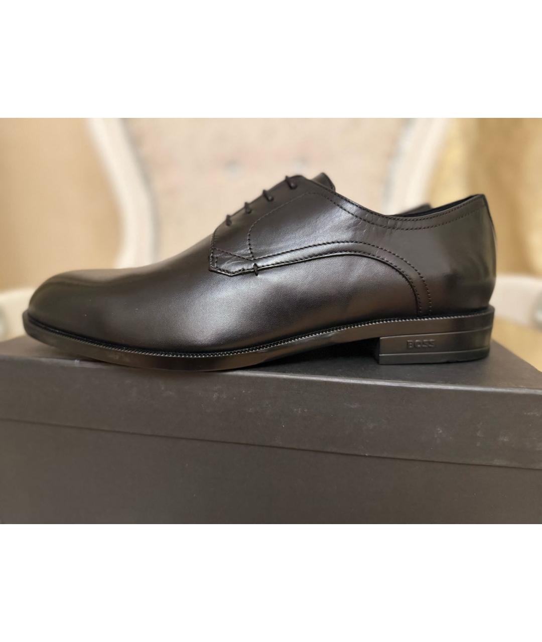 HUGO BOSS Черные кожаные туфли, фото 8