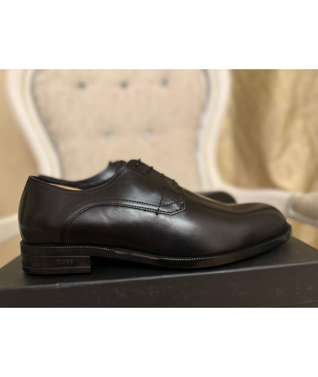 HUGO BOSS Черные кожаные туфли, фото 9