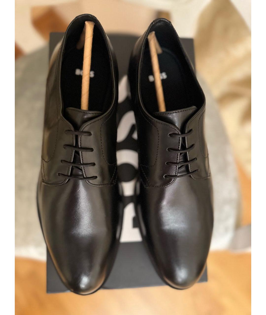 HUGO BOSS Черные кожаные туфли, фото 3