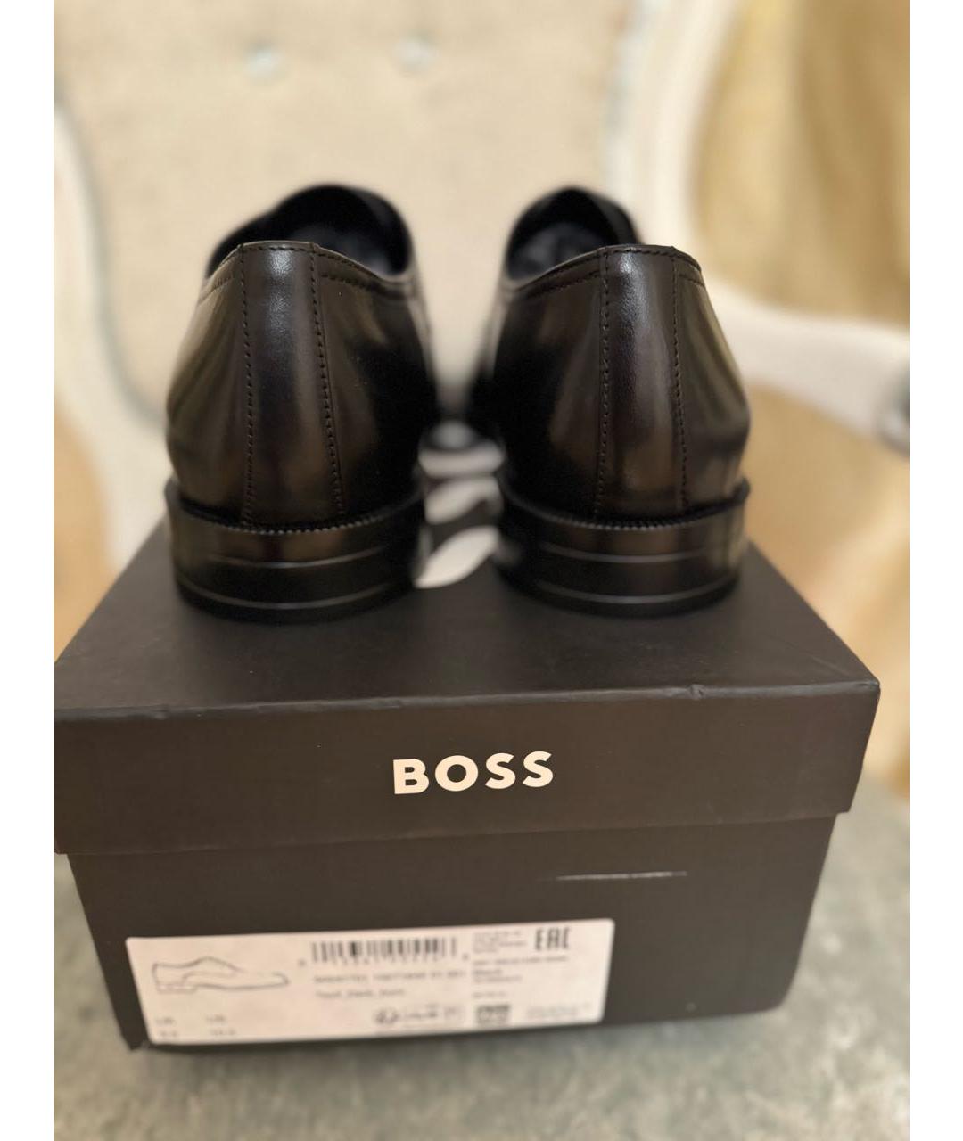 HUGO BOSS Черные кожаные туфли, фото 4