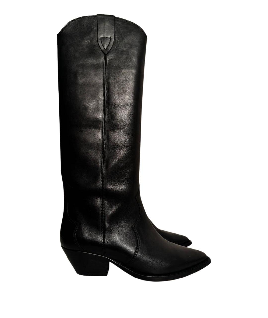 ISABEL MARANT Черные кожаные сапоги, фото 1