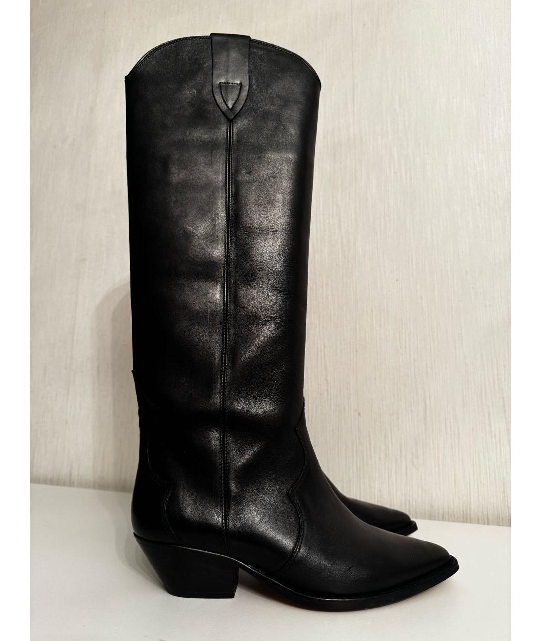 ISABEL MARANT Черные кожаные сапоги, фото 9